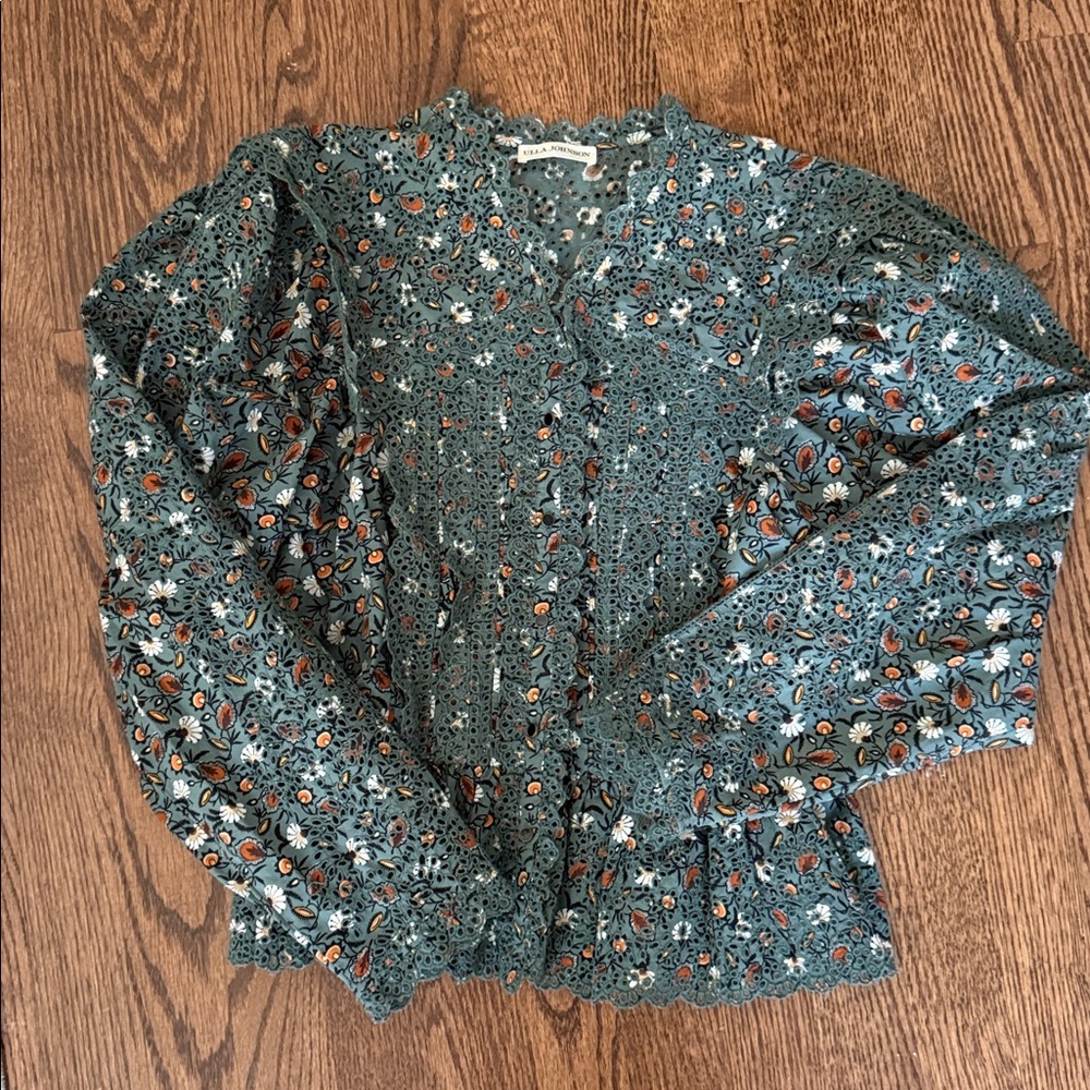 Ulla Johnson Floral Long Sleeve Blouse
